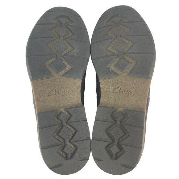 Clarks Mens J Hinman Step Slip-On Shoes Brown Leather Stretch Cushioned 9.5M - Picture 8 of 9